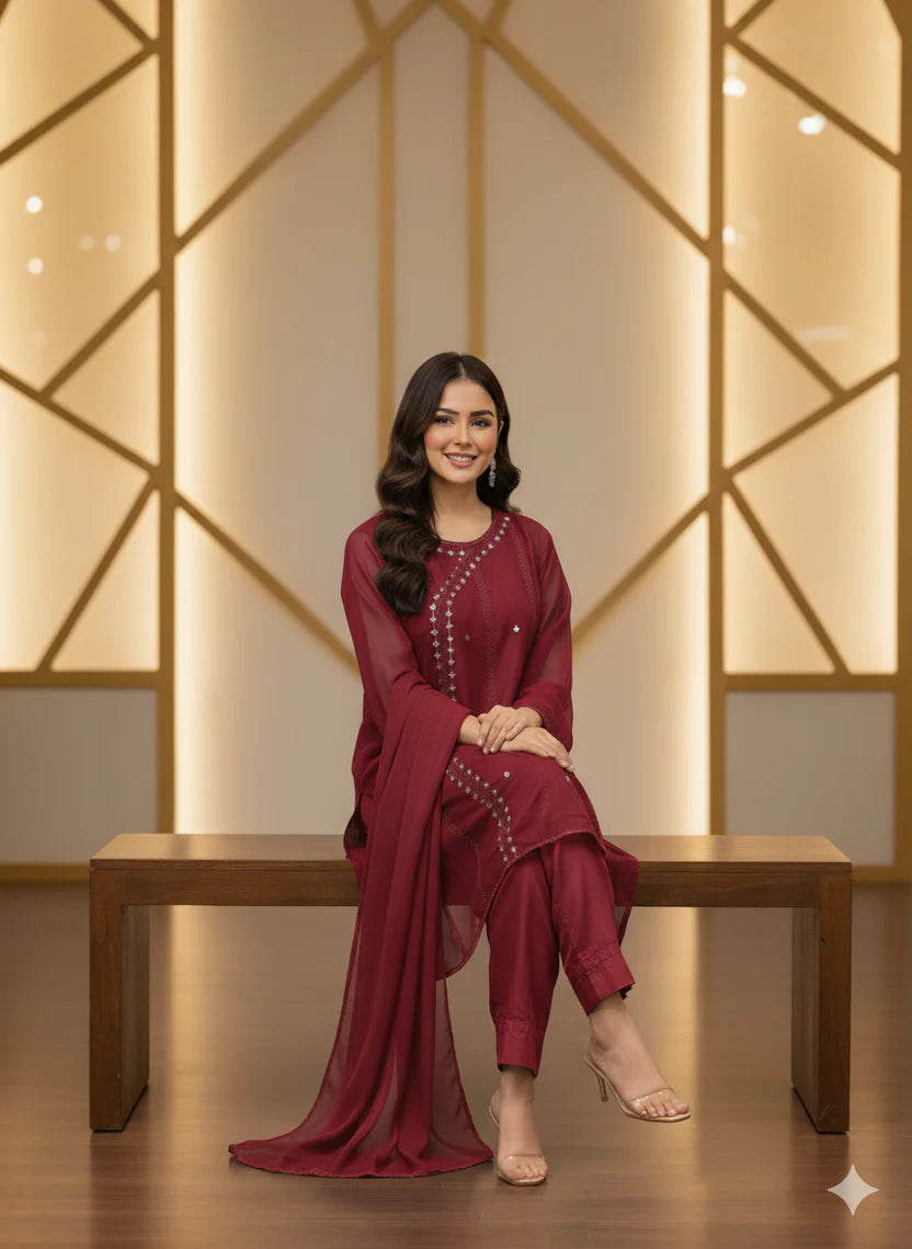 Mahnoor  ( Stitched 3 Pcs )