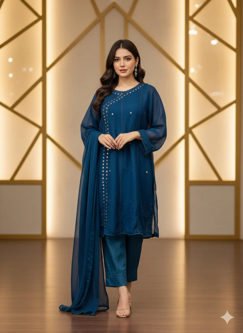 Mahnoor  ( Stitched 3 Pcs )